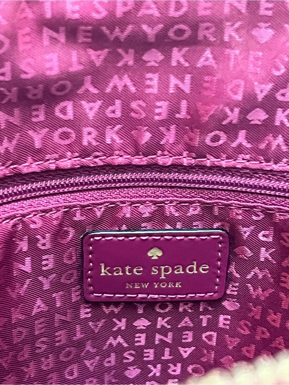 Kate Spade Savannah Parliament Square Leather Satchel Handbag Red Plum WKRU3115